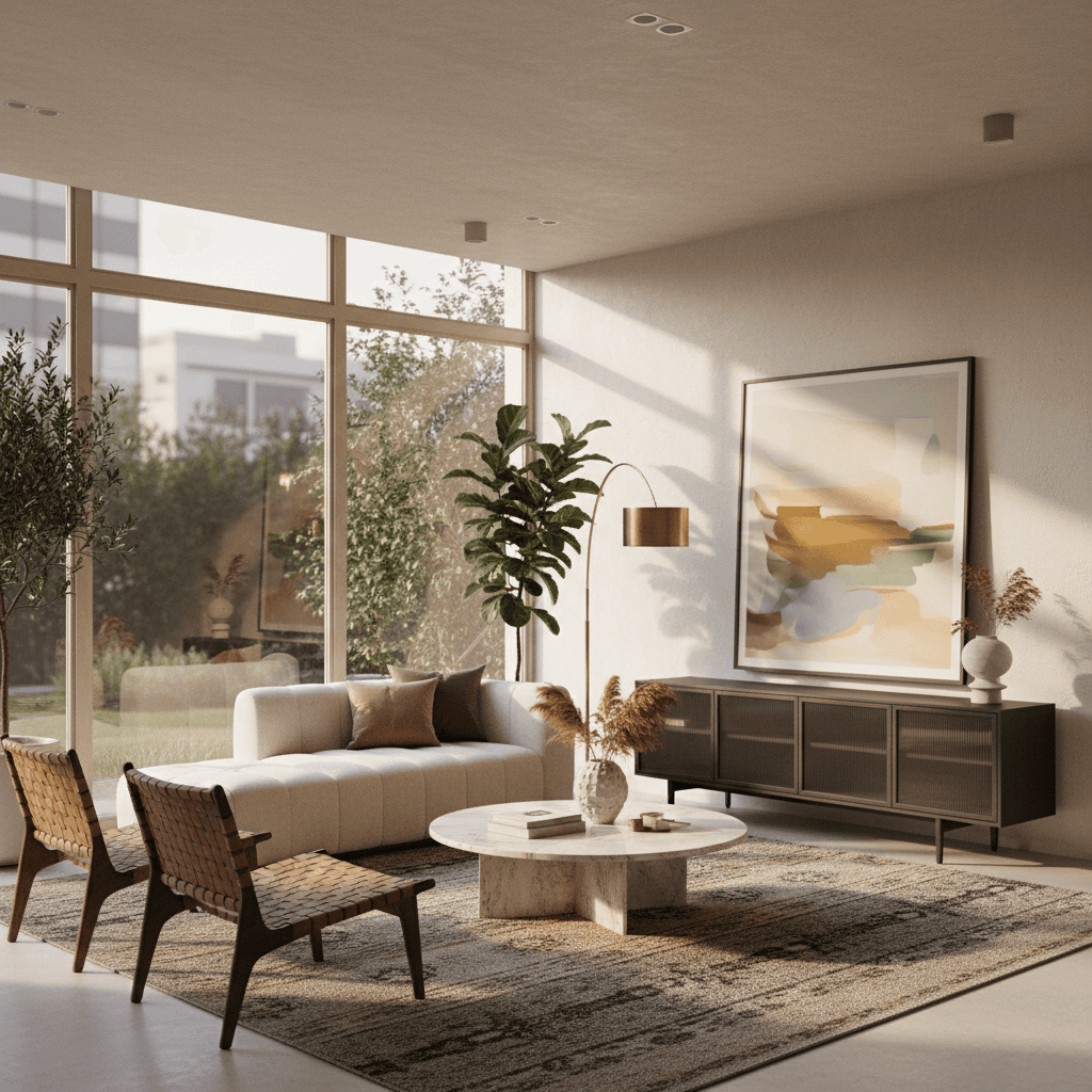 Durable home furniture in a bright living room setting