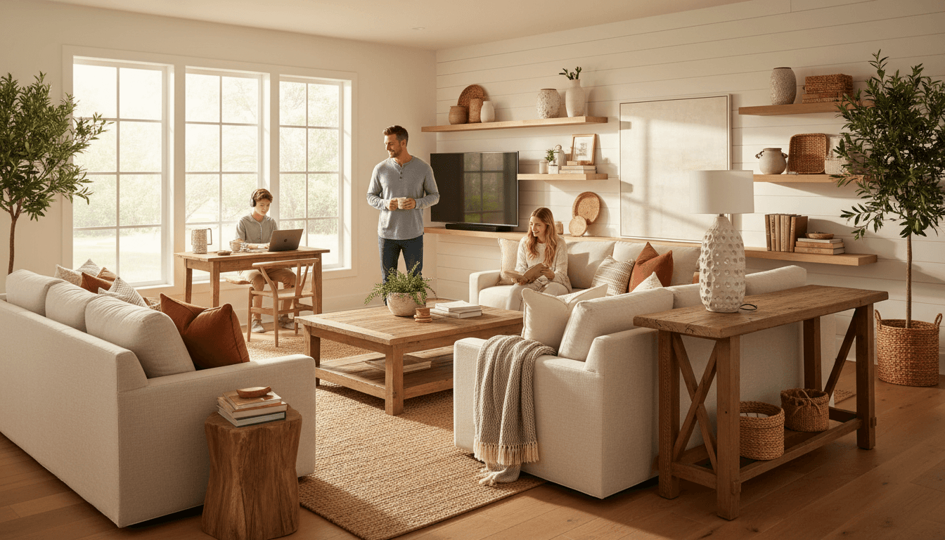 Elegant home interior with furniture and decorations